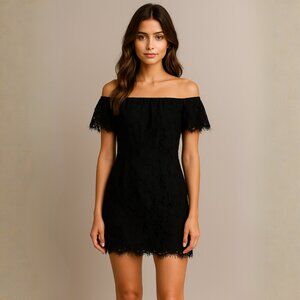 NWT, Gab + Kate Black Lace Off-Shoulder Dress, Size Small